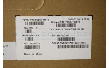 Lenovo 5CB1C04872 Tastatur inkl. TopcaseASM_BEL C82L3 CloBL