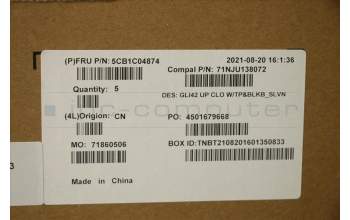 Lenovo 5CB1C04874 Tastatur inkl. TopcaseASM_SLV C82L3 CloBL