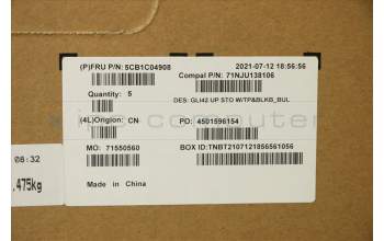 Lenovo 5CB1C04908 C-Cover with keyboard,Bulgarian,Storm Grey,Backlight