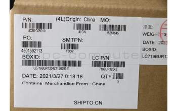 Lenovo 5CB1C05010 C-Cover with keyboard,UK English,Platinum Grey,Non_Fingerprint