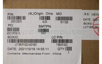 Lenovo 5CB1C05076 Tastatur inkl. Topcase ASM_PO L81X7 NFPABDIS