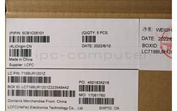 Lenovo 5CB1C05101 Tastatur inkl. Topcase ASM_UK L81X7 FPABDIS