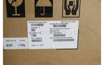 Lenovo 5CB1C13221 C-Cover with keyboard, French, Black, Backlight, Fingerprint