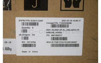 Lenovo 5CB1C13357 COVER Upper C82LM AL_ABLU FP BLKB_NORDI