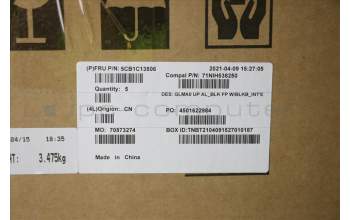 Lenovo 5CB1C13506 COVER Upper C82LM AL_BLK FP BLKB_USI