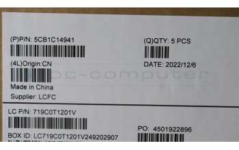 Lenovo 5CB1C14941 Tastatur inkl. TopcaseASM_TURL82JQSTw/BUWRF