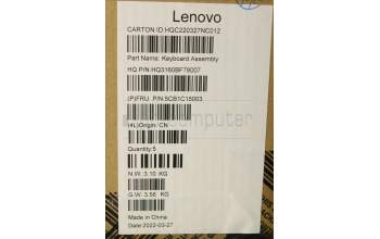 Lenovo 5CB1C15003 C-Cover with keyboard,Switzerland,Silver