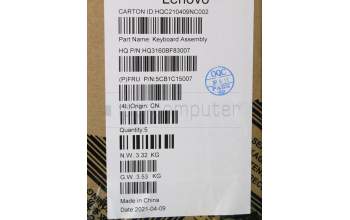 Lenovo 5CB1C15007 Tastatur inkl. Topcase ASM_UK H 82CY SR