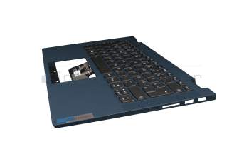 5CB1C66543 Original Lenovo Tastatur inkl. Topcase DE (deutsch) dunkelgrau/blau mit Backlight blau