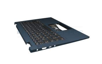 5CB1C66543 Original Lenovo Tastatur inkl. Topcase DE (deutsch) dunkelgrau/blau mit Backlight blau