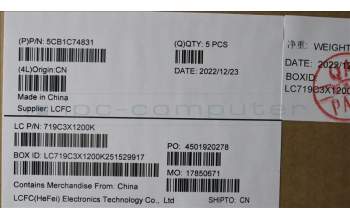 Lenovo 5CB1C74831 Tastatur inkl. Topcase ASM_UKR L82JUBURGBW/F