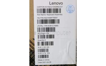 Lenovo 5CB1C74985 C-Cover with keyboard,Nordic