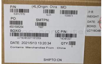 Lenovo 5CB1C75752 Tastatur inkl. TopcaseASM_NORDICL82KVNFPA/GUMA
