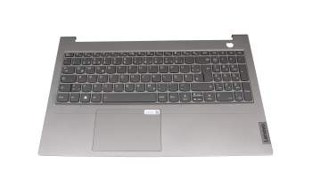 5CB1C87528 Original Lenovo Tastatur inkl. Topcase DE (deutsch) silber/grau mit Backlight