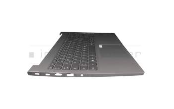 5CB1C87528 Original Lenovo Tastatur inkl. Topcase DE (deutsch) silber/grau mit Backlight