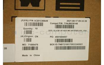Lenovo 5CB1C88649 Tastatur inkl. TopcaseASM_USA ENG C21A4 HDMGBL