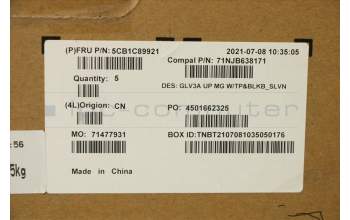 Lenovo 5CB1C89921 Tastatur inkl. Topcase ASM_SLV C 21A2 MGBL