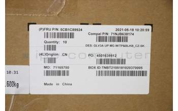Lenovo 5CB1C89924 Tastatur inkl. Topcase ASM_CZE/SLK C 21A2 MGBL