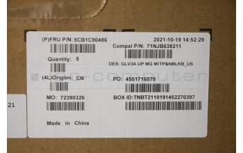 Lenovo 5CB1C90486 Tastatur inkl. Topcase ASM_ENG C 21A2 MGNBL