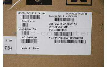 Lenovo 5CB1C92784 C-Cover with keyboard, Greek, Abyss Blue, Backlight, US