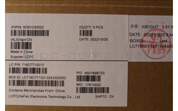 Lenovo 5CB1C93022 Tastatur inkl. Topcase schweiz L82JW BK_WHW/F