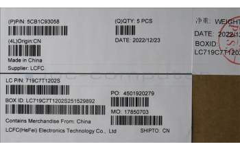 Lenovo 5CB1C93058 Tastatur inkl. Topcase ASM_UKR L82JW BU_RGBW/F