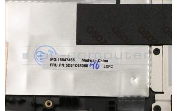 Lenovo 5CB1C93060 C-Cover with keyboard, Belgian, Blue, White Backlight, UK