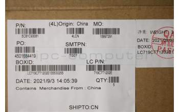 Lenovo 5CB1C93081 Tastatur inkl. Topcase ASM_NORDICL82JWBU_WHW/F