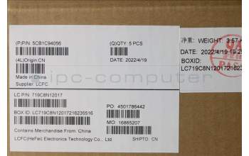 Lenovo 5CB1C94056 Tastatur inkl. Topcase ASM_BEL L82K8 GY RGB