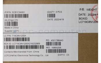 Lenovo 5CB1C94061 Tastatur inkl. Topcase ASM_EURO ENG L82K8GYRGB