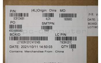 Lenovo 5CB1C94081 Tastatur inkl. Topcase schweiz L82K8 GY RGB