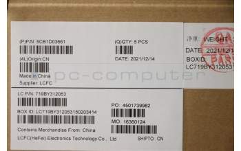 Lenovo 5CB1D03661 Tastatur inkl. Topcase spanisch L81W1 NFPBKLIPC