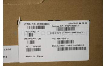 Lenovo 5CB1D04586 Tastatur inkl. Topcase ASM_NORDIC C 82K1