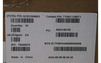 Lenovo 5CB1D04603 Tastatur inkl. Topcase ASM_EURO ENG C 82K1 RGB