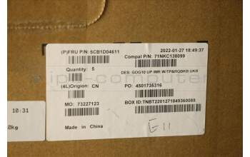 Lenovo 5CB1D04611 Tastatur inkl. Topcase ASM_UKR C 82K1 RGB