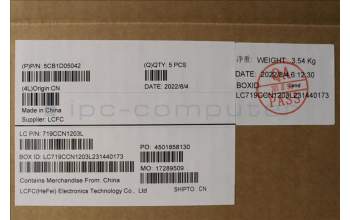 Lenovo 5CB1D05042 Tastatur inkl. Topcase ASM_LA SPA L82JH BU RGB