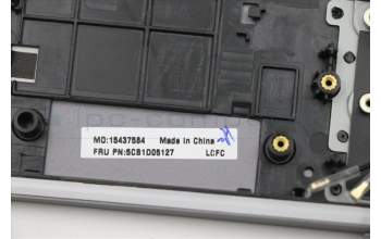 Lenovo 5CB1D05127 C-Cover with keyboard, German, Grey