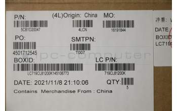 Lenovo 5CB1D20047 Tastatur inkl. Topcase ASM_BUL L82JN PHA_BU