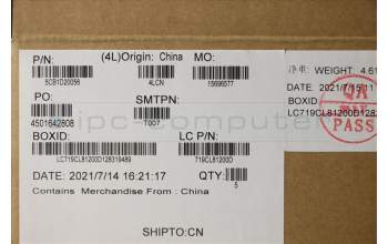 Lenovo 5CB1D20056 Tastatur inkl. Topcase deutsch L82JN PHA_BU