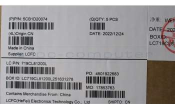 Lenovo 5CB1D20074 Tastatur inkl. Topcase ASM_UKR L82JN PHA_BU