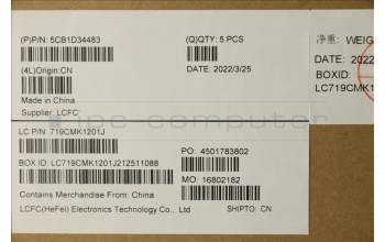 Lenovo 5CB1D34483 Tastatur inkl. Topcase ASM_UK L82NJ L/S DIS