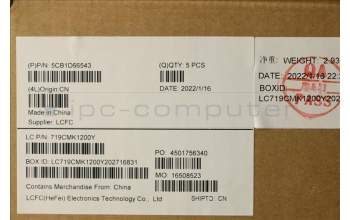 Lenovo 5CB1D66543 Tastatur inkl. Topcase ASM_UK L82NJ S/G DIS