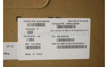 Lenovo 5CB1D66743 Tastatur inkl. Topcase ASM_ARA C 82K2 E3 RGB
