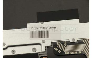 Lenovo 5CB1D69638 C-Cover with keyboard, Spanish, Grey, UK