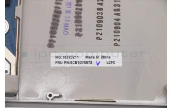 Lenovo 5CB1D70672 Tastatur inkl. Topcase ASM_EURO_ENG L82L0 CGY