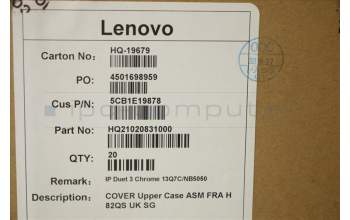 Lenovo 5CB1E19878 COVER Upper Case ASM FRA H 82QS UK SG