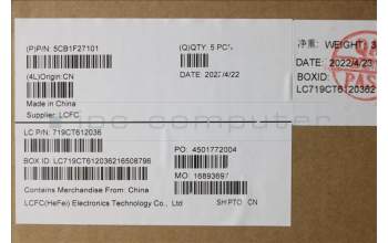 Lenovo 5CB1F27101 C-Cover with keyboard,French,Abyss Blue,Non_Fingerprint