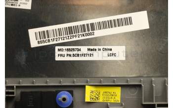 Lenovo 5CB1F27121 C-Cover with keyboard, UK English, Cloud Grey, Non-FingerPrint, UK