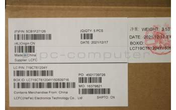 Lenovo 5CB1F27126 C-Cover with keyboard,Portuguese,Cloud Grey,Non_Backlight,Non_Fingerprint