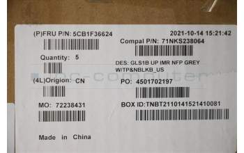 Lenovo 5CB1F36624 Tastatur inkl. TopcaseASM_ENG C82R1 NFP CG